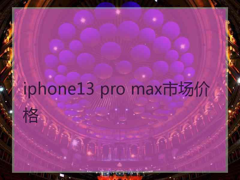 iphone13 pro max市场价格