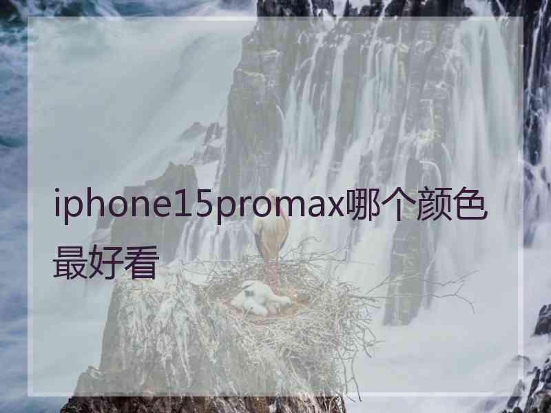 iphone15promax哪个颜色最好看