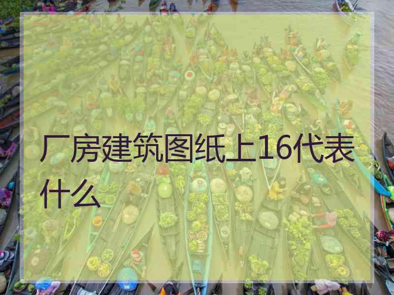 厂房建筑图纸上16代表什么