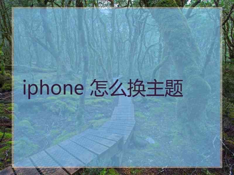 iphone 怎么换主题