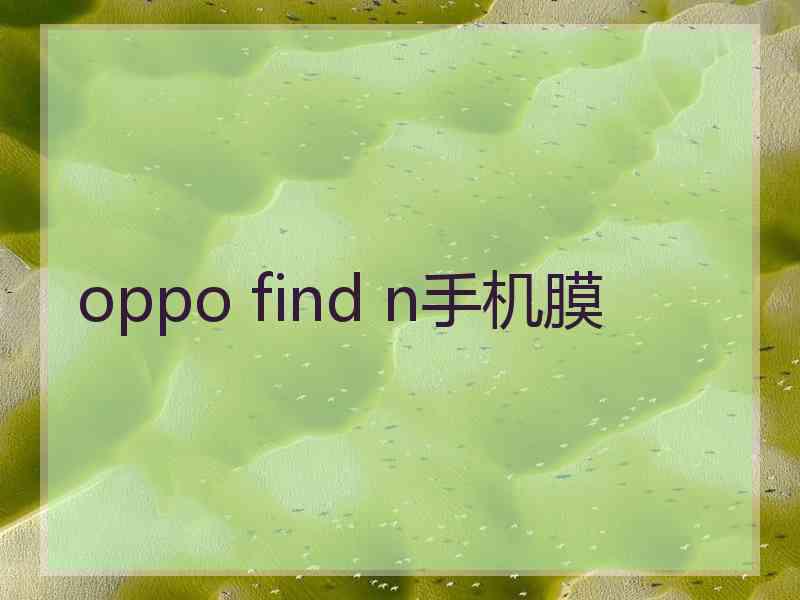 oppo find n手机膜