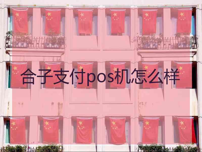 合子支付pos机怎么样