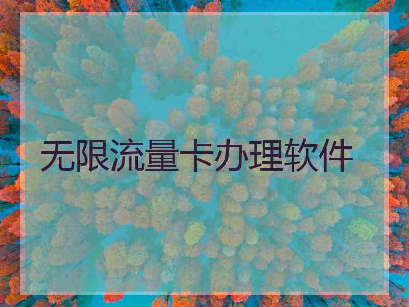 无限流量卡办理软件