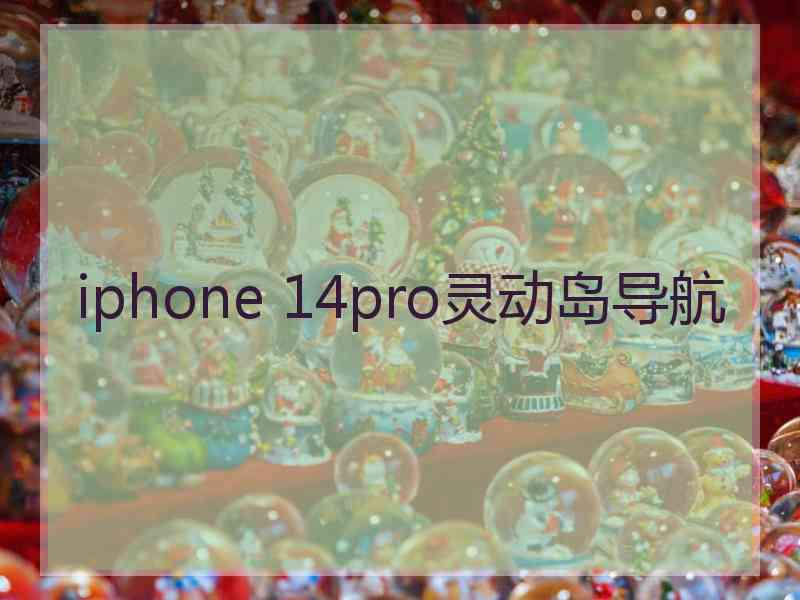 iphone 14pro灵动岛导航