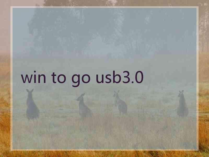 win to go usb3.0