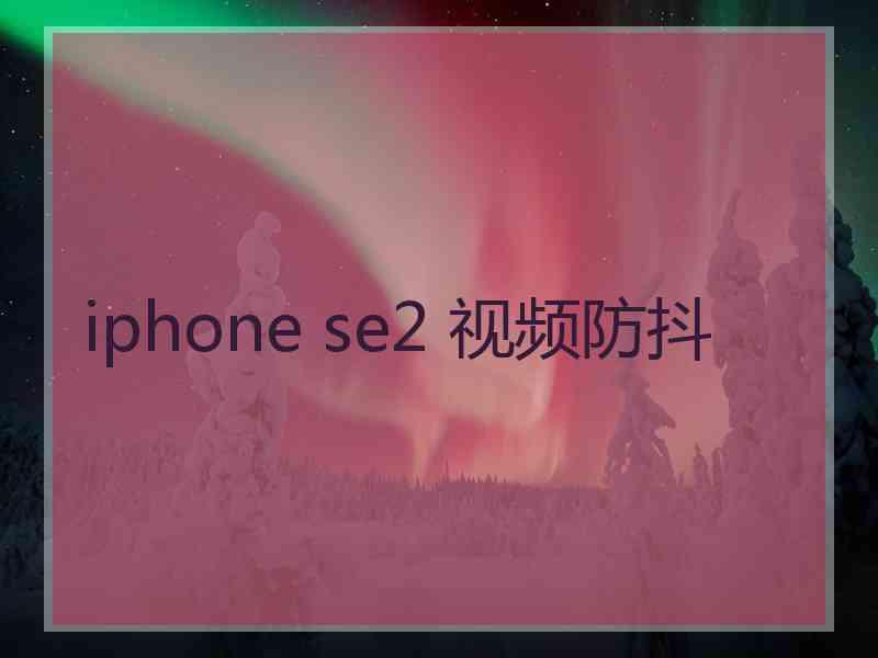 iphone se2 视频防抖