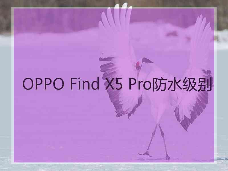 OPPO Find X5 Pro防水级别