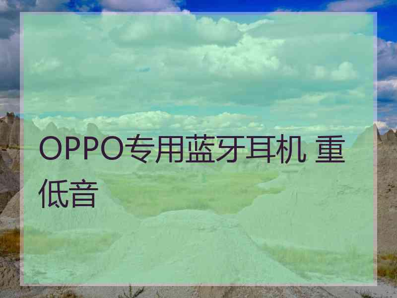 OPPO专用蓝牙耳机 重低音