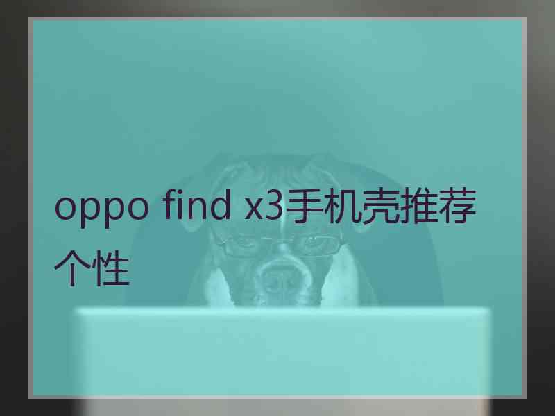 oppo find x3手机壳推荐个性