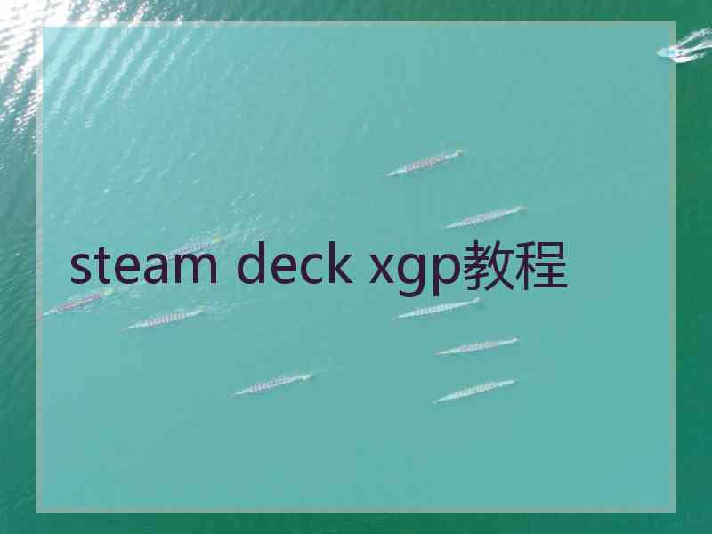 steam deck xgp教程