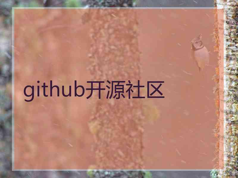 github开源社区