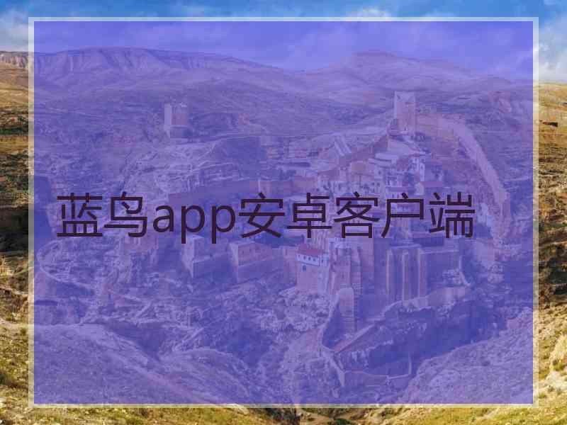 蓝鸟app安卓客户端