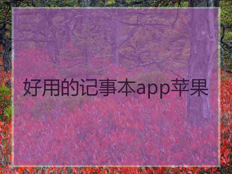 好用的记事本app苹果