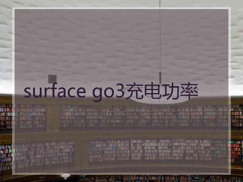 surface go3充电功率