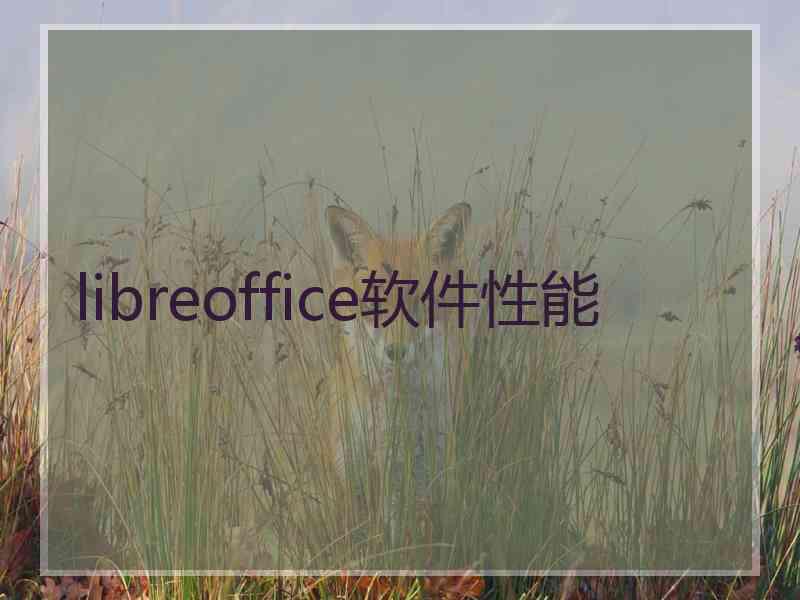 libreoffice软件性能