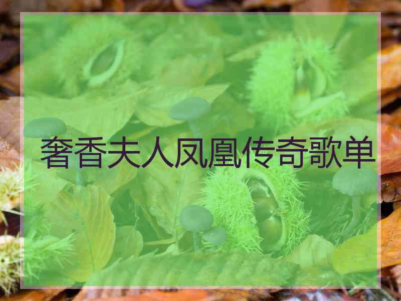 奢香夫人凤凰传奇歌单