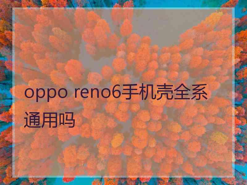 oppo reno6手机壳全系通用吗