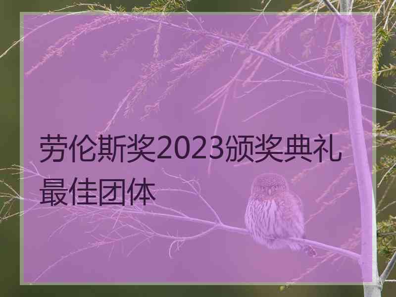 劳伦斯奖2023颁奖典礼最佳团体