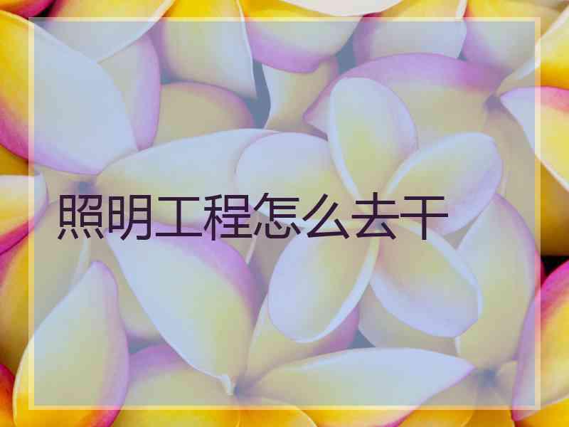 照明工程怎么去干