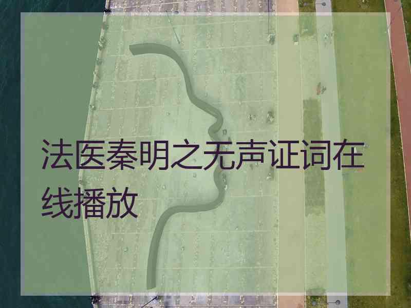 法医秦明之无声证词在线播放