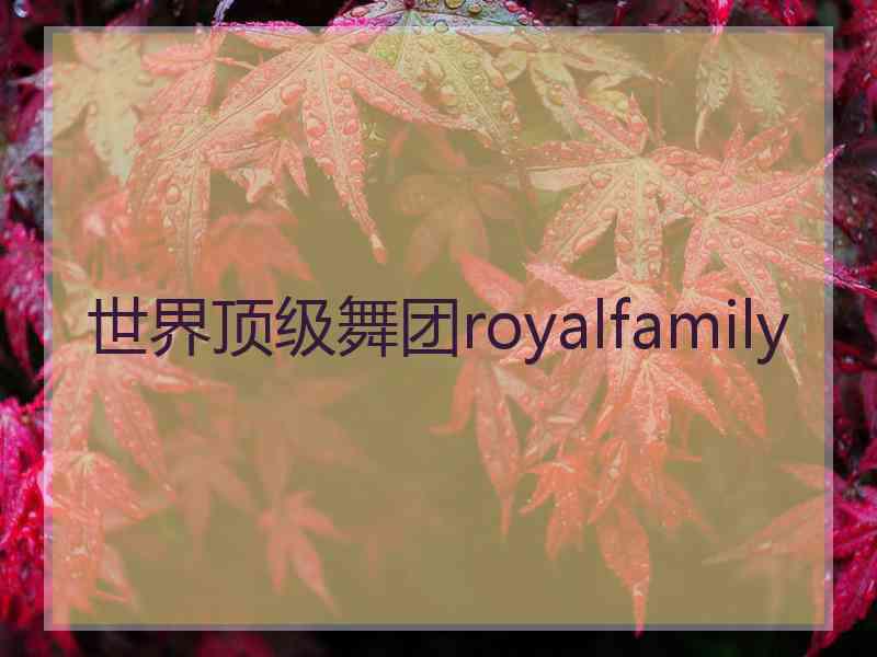 世界顶级舞团royalfamily