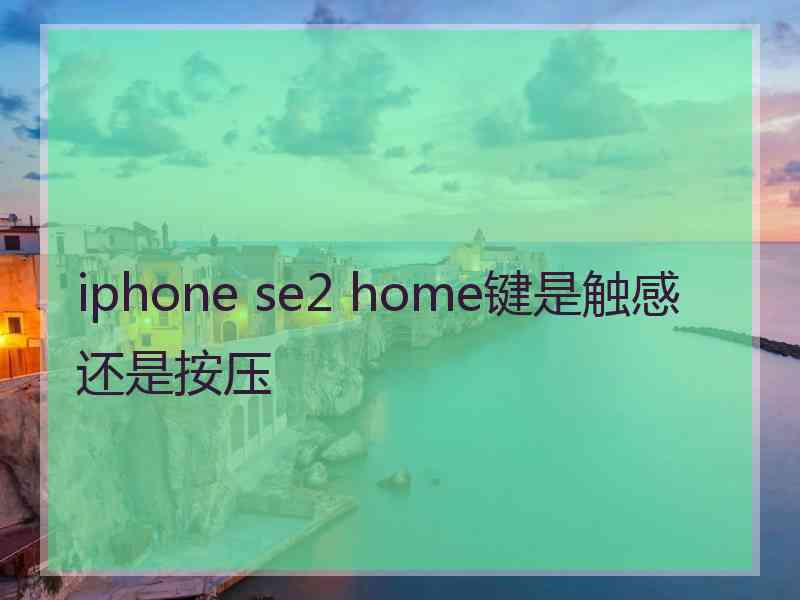 iphone se2 home键是触感还是按压