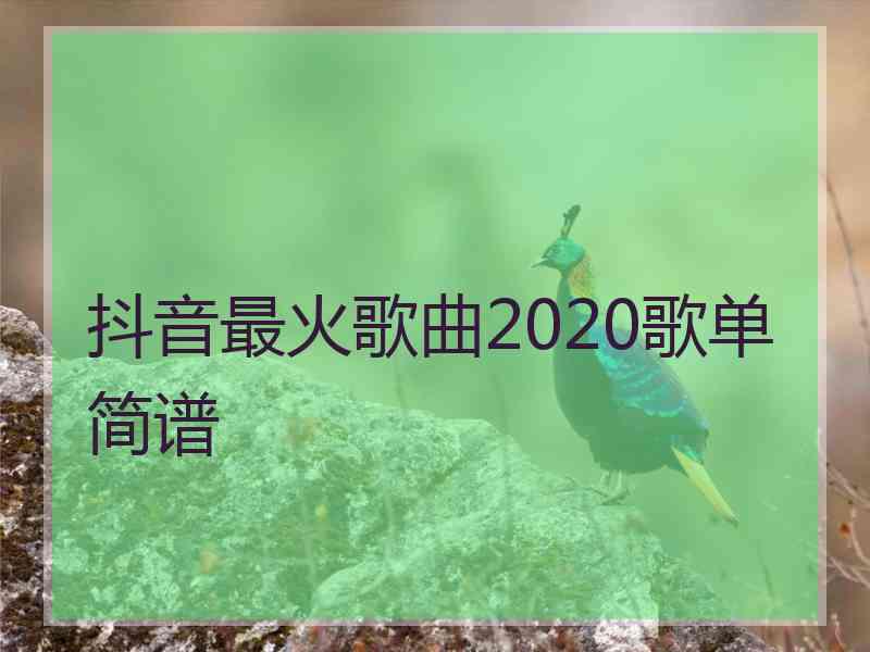 抖音最火歌曲2020歌单简谱