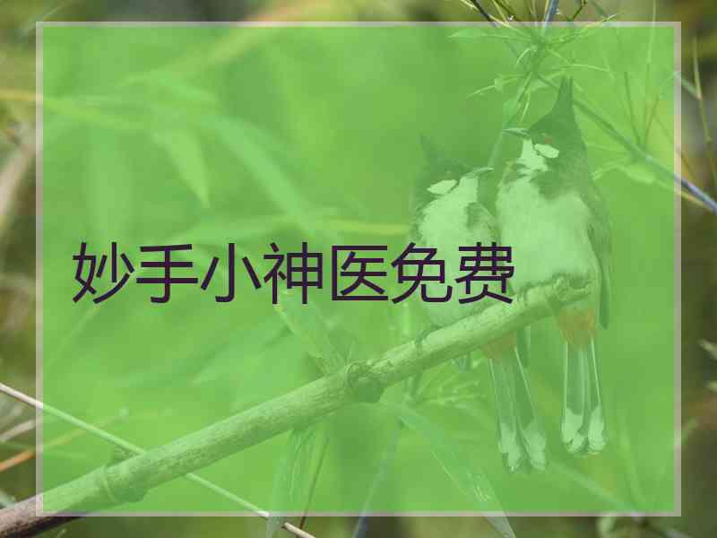 妙手小神医免费