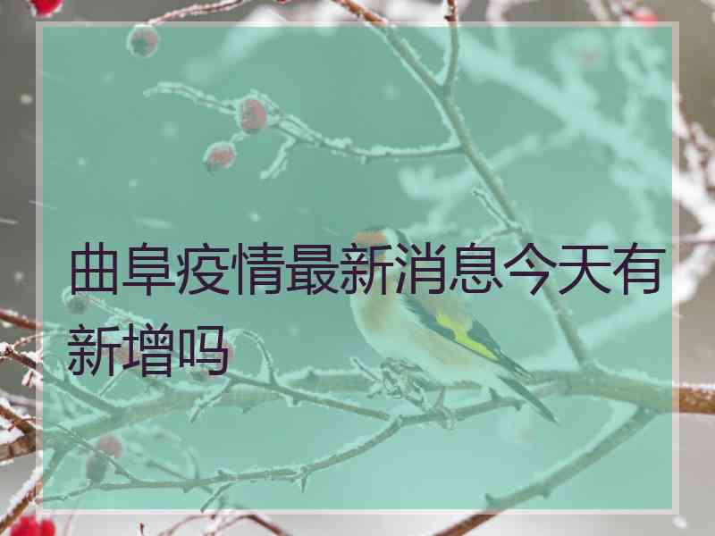 曲阜疫情最新消息今天有新增吗