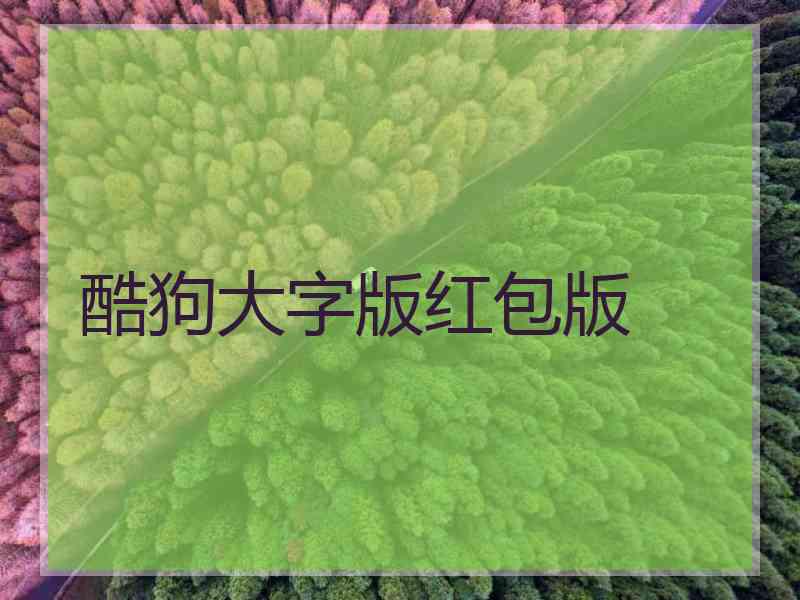 酷狗大字版红包版