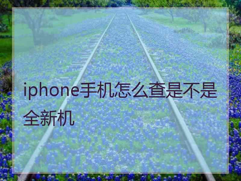 iphone手机怎么查是不是全新机