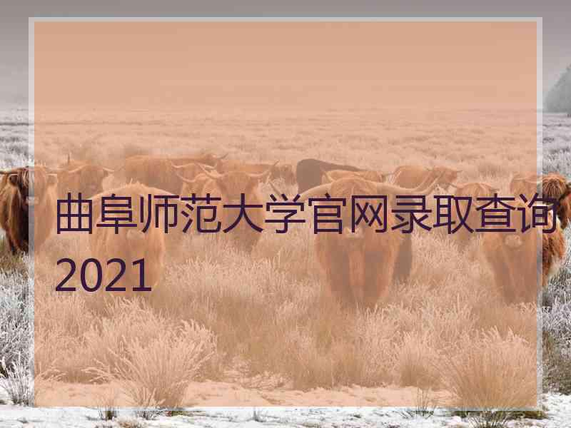 曲阜师范大学官网录取查询2021