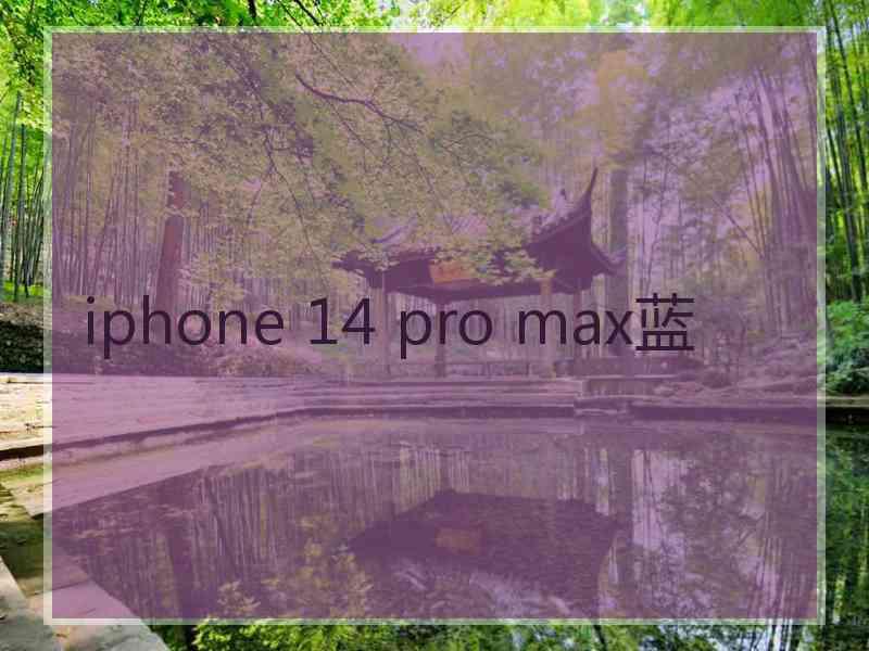 iphone 14 pro max蓝