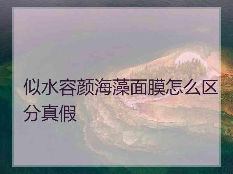 似水容颜海藻面膜怎么区分真假