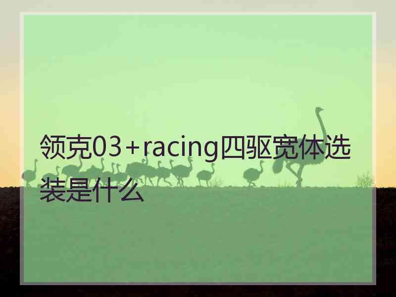 领克03+racing四驱宽体选装是什么